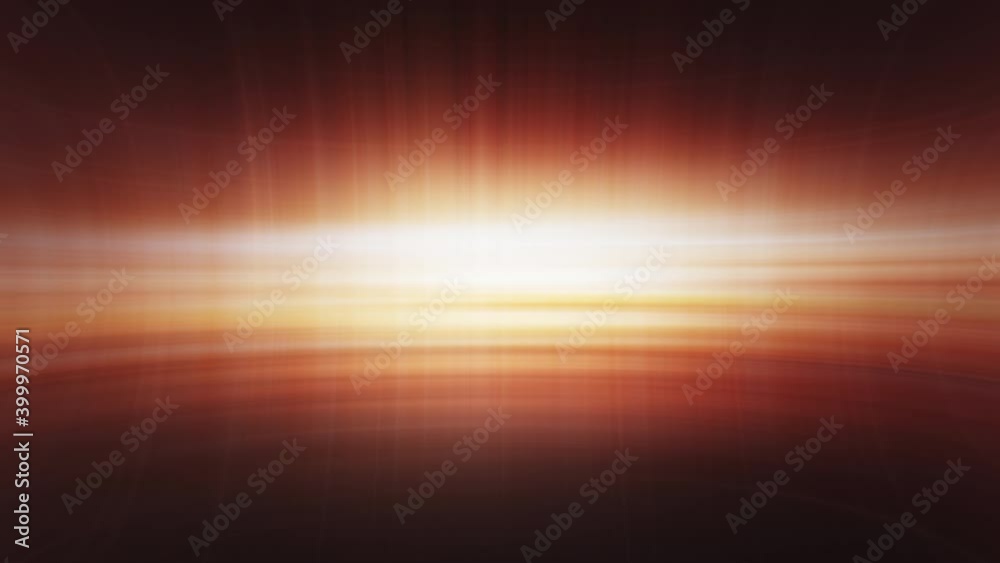 Orange line light loop flare shine wave animation. 4K 3D magical shine lines orange yellow white light abstract. Background for the logo with middle frame highlight. Seamless loop bright yellow light.