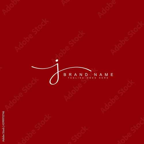 J Letter Signature Logo - Handwritten Vector Logo for Business Name Starts With Letter J