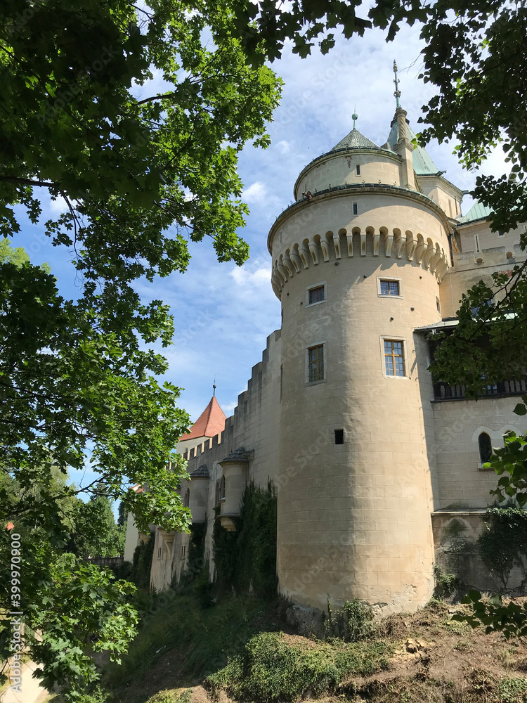 Romantic castle in Bojnice, central Slovakia in Europe