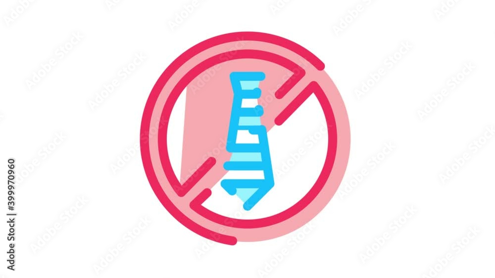 tie crossed out mark Icon Animation. color tie crossed out mark animated icon on white background tie crossed out mark Icon Animation. color tie crossed out mark animated icon on white background