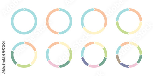 Circle arrow for infographic icons set. Vector illustration