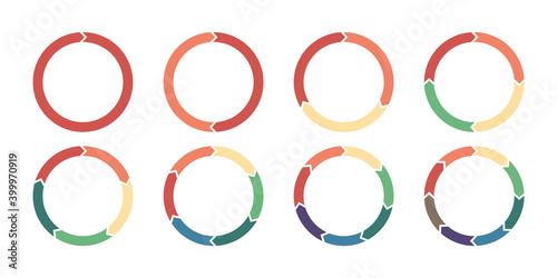 Circle arrow for infographic icons set. Vector illustration