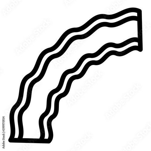 Bacon breakfast icon. Outline bacon breakfast vector icon for web design isolated on white background