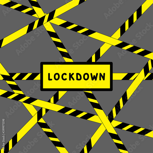 LOCKDOWN CORONAVIRUS. Coronavirus COVID-19 lockdown or quarantine.Covid-19 Pandemic world lockdown for quarantine. Corona Illustration Vector.Lockdown banner or poster for social media and stories.