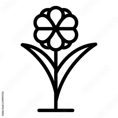 Canola flower icon. Outline canola flower vector icon for web design isolated on white background