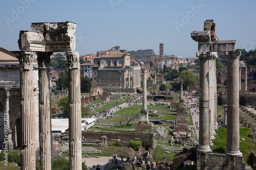 Saturn Temple, Roman Forum, Rome, Italy, Europe