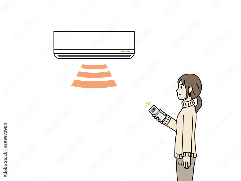 暖房をつける女性のイラスト Stock Vector Adobe Stock 暖房をつける女性のイラスト Stock Vector Adobe Stock