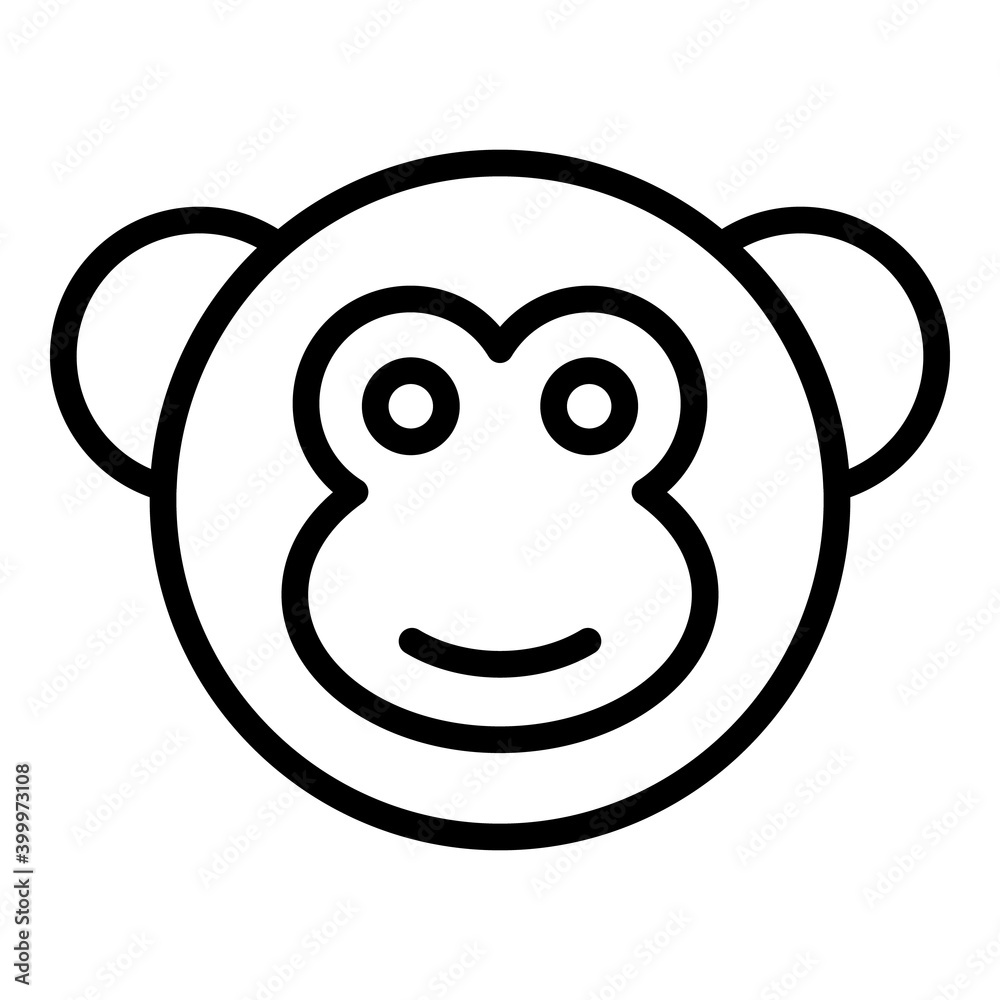 Gibbon monkey icon. Outline gibbon monkey vector icon for web design isolated on white background Gibbon monkey icon. Outline gibbon monkey vector icon for web design isolated on white background