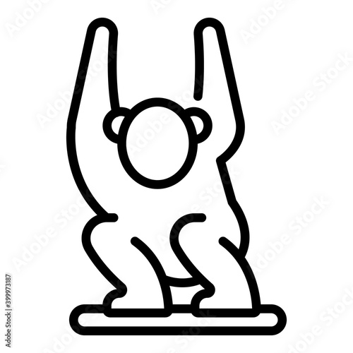 Zoo gibbon icon. Outline zoo gibbon vector icon for web design isolated on white background