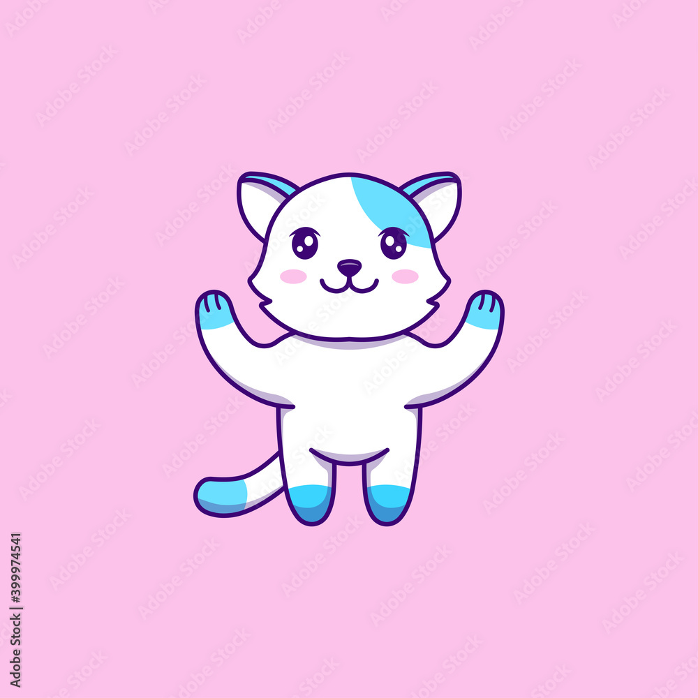 Cute cat showing cute arms Cute cat showing cute arms