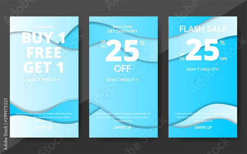 Flash sale discount banner template promotion, end of season special offer banner, template design for media promotions and social media promo, vector illustration.