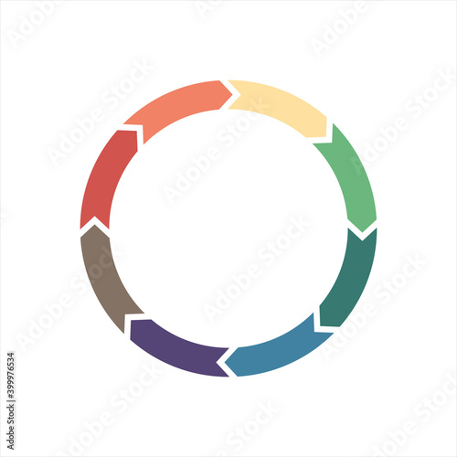 Circle arrow for infographic icons. Vector illustration
