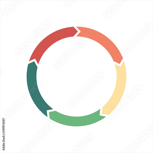 Circle arrow for infographic icons. Vector illustration