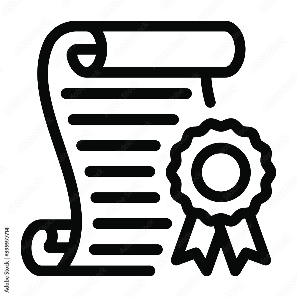A certificate solid icon in editable design
A certificate solid icon in editable design
