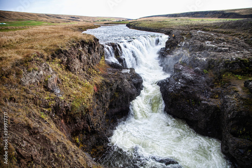 waterfall in the mountains