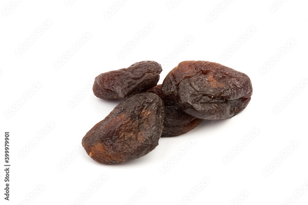 Naturally dried apricots isolated on white background. Naturally dried apricots isolated on white background.