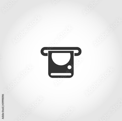 atm isolated vector icon, business element