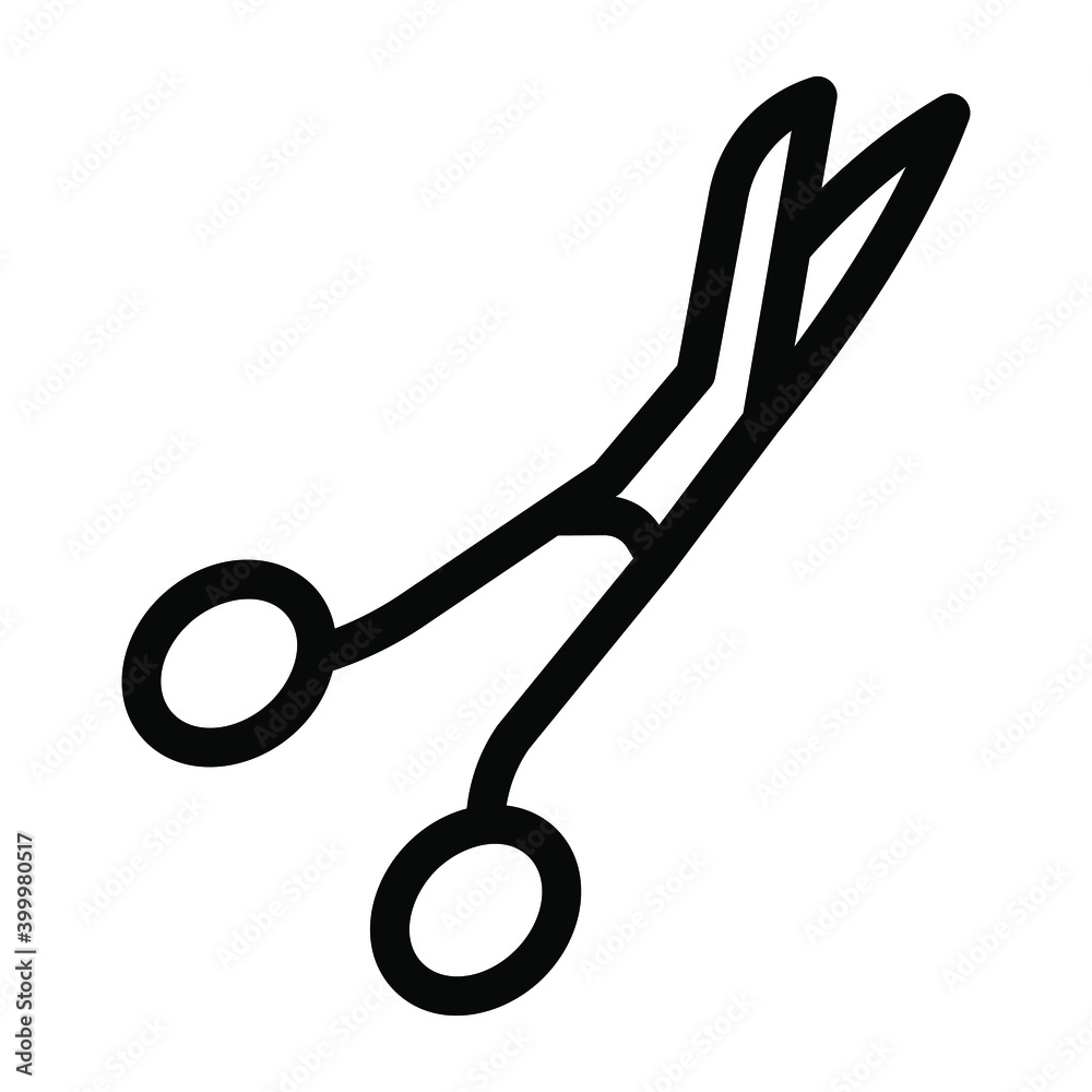 A specific scissors, solid icon of surgical refractors
A specific scissors, solid icon of surgical refractors
