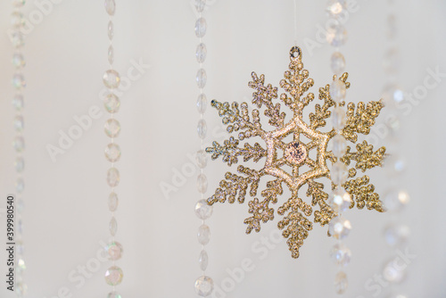 Snowflake on a white background