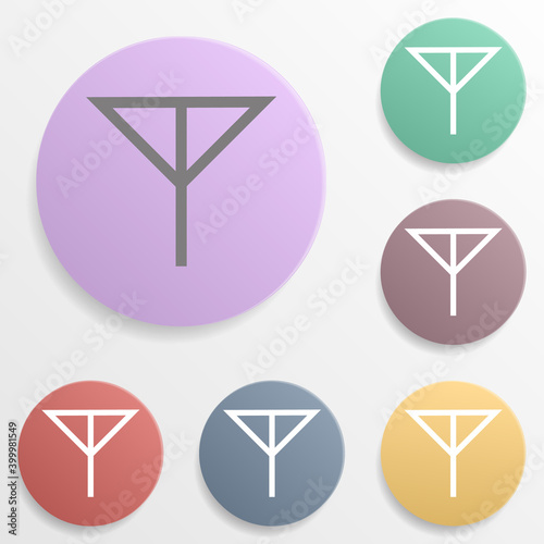 Electronic circuit symbol badge color set icon. Simple glyph, flat vector of web icons for ui and ux, website or mobile application