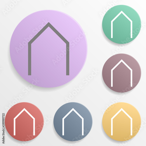 Electronic circuit symbol badge color set icon. Simple glyph, flat vector of web icons for ui and ux, website or mobile application