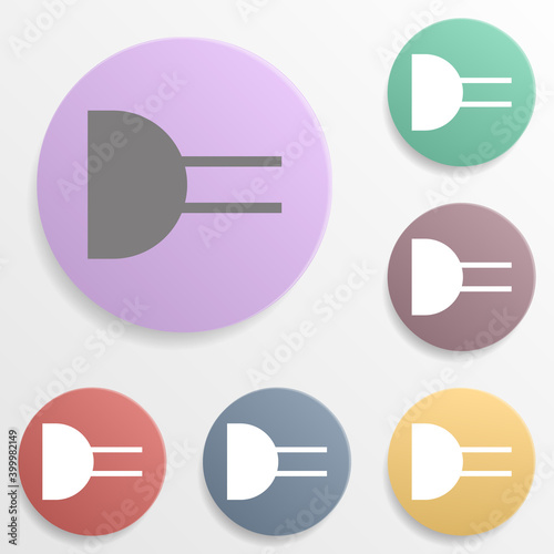 Electronic circuit symbol badge color set icon. Simple glyph, flat vector of web icons for ui and ux, website or mobile application