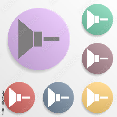 Electronic circuit symbol badge color set icon. Simple glyph, flat vector of web icons for ui and ux, website or mobile application
