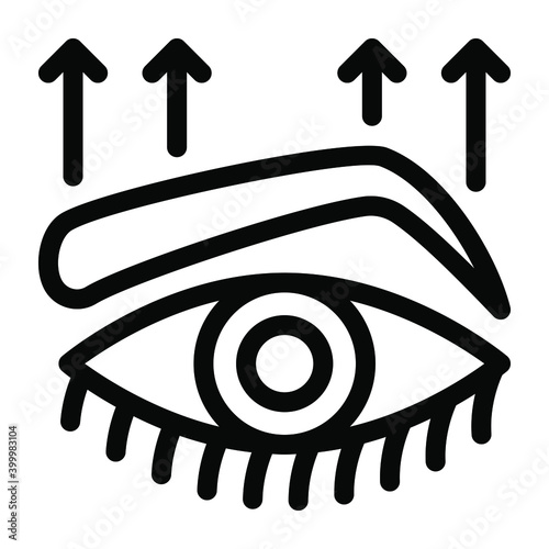 
An eye lift surgery, solid icon of blepharoplasty
