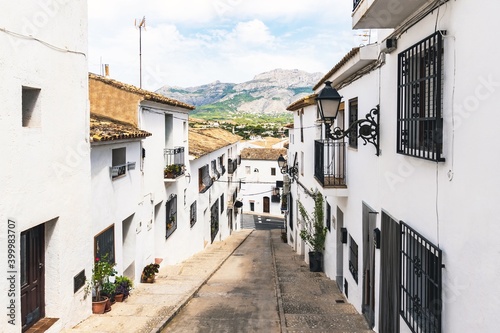 Fototapeta Naklejka Na Ścianę i Meble -  Nice view of the white houses in the old town of Altea, Costa Blanca, Alicante, Spain