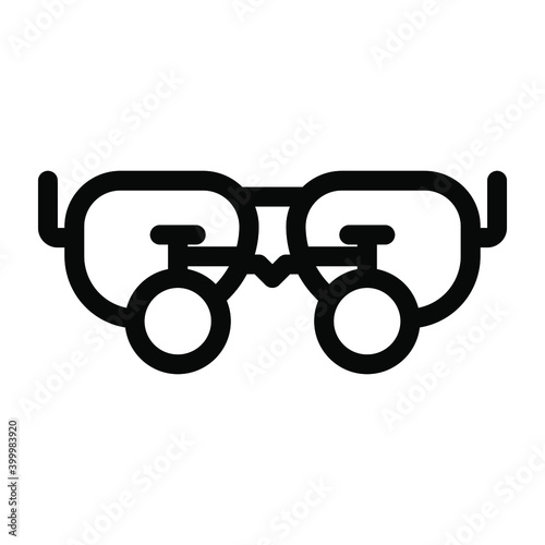 
Icon of eye test in modern solid design
