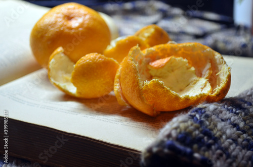 Beautiful orange tangerines on a white background. Fruits, citrus fruits. © Елена Бабушкина