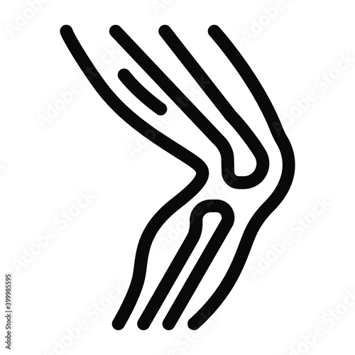 
A reflexive knee joint icon in solid style
