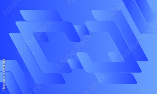 Blue gradient geometric shapes abstract background vector illustration.