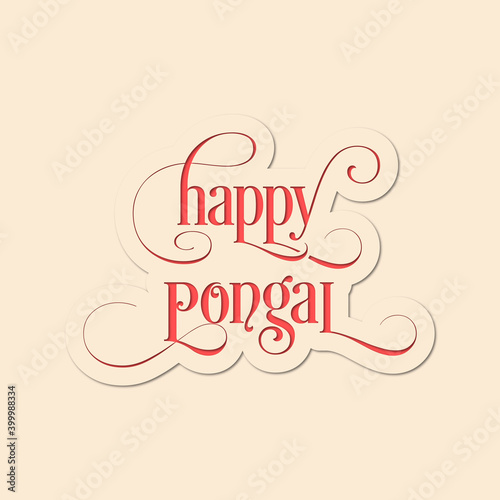 Illustration of Pongal festival for the celebration.