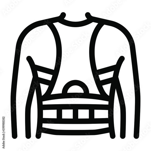
Bandage on a chest, solid icon of chest brace
