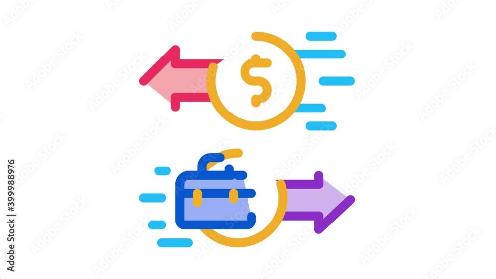 business service payment Icon Animation. color business service payment animated icon on white background business service payment Icon Animation. color business service payment animated icon on white background
