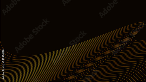 Black background with gold line design