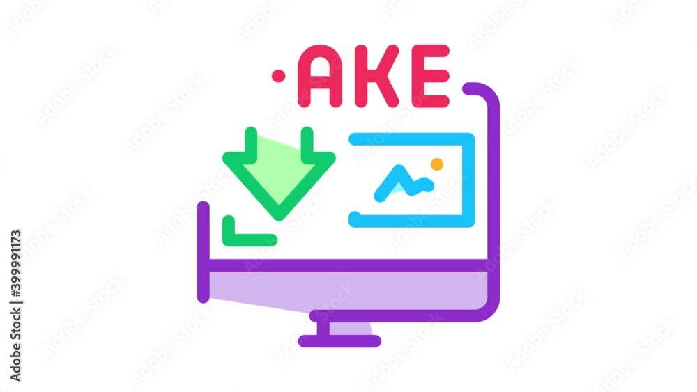 downloading fake image Icon Animation. color downloading fake image animated icon on white background downloading fake image Icon Animation. color downloading fake image animated icon on white background