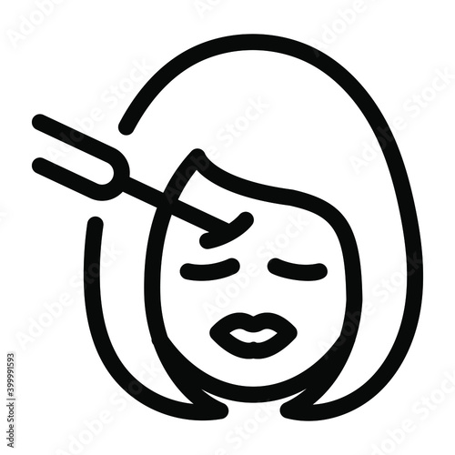 
An editable icon of eye correction in solid design

