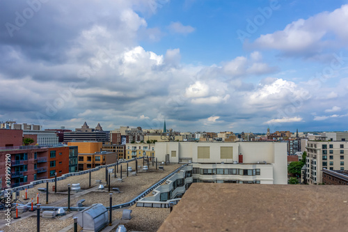 Aerial  view of downtown Washington, DC.