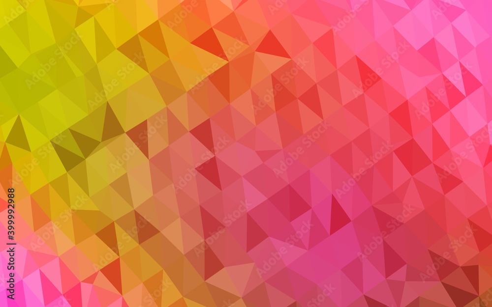 Light Red, Yellow vector triangle mosaic texture. Light Red, Yellow vector triangle mosaic texture.