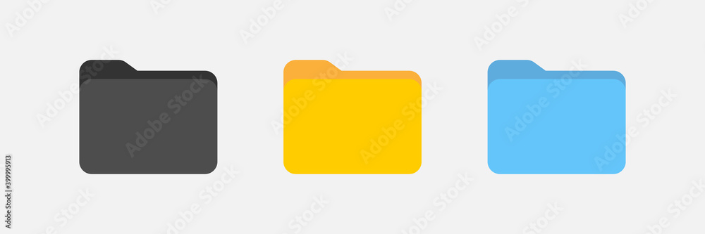 Folders vector icons. Template Folder for Documents file. Vector ...