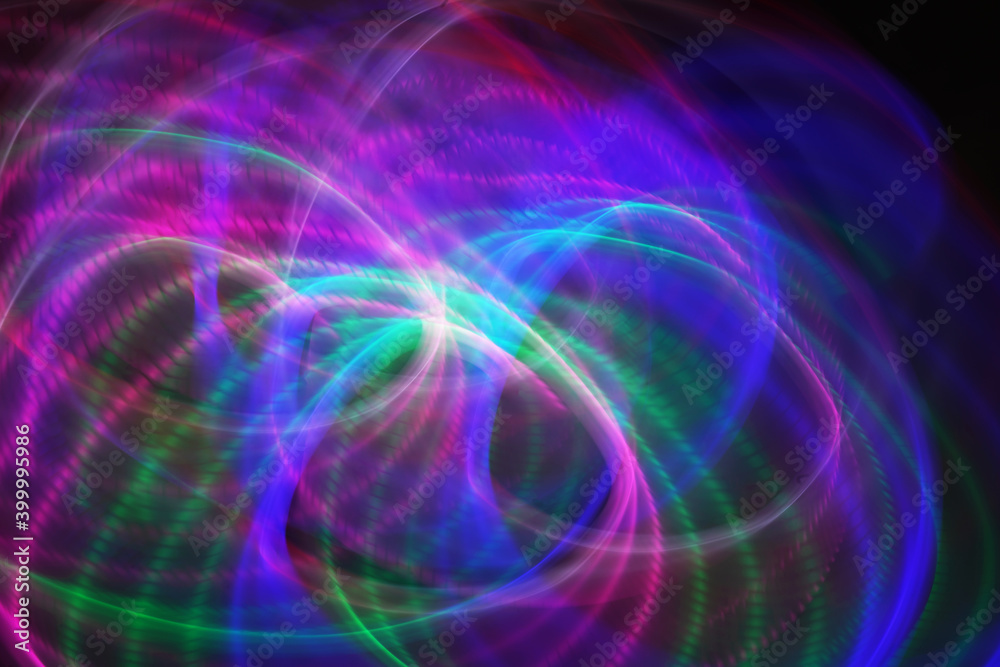 Abstract dynamic background with different colours pink, blue, green.