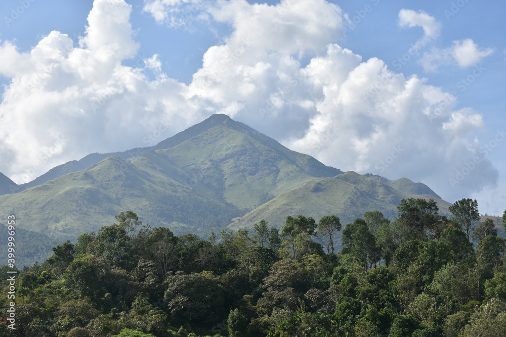 Long view of a beautiful hill