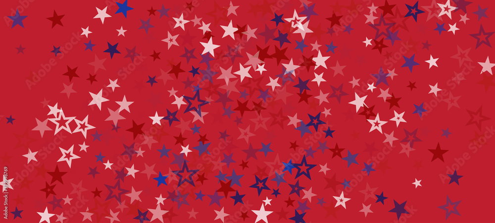 National American Stars Vector Background. USA Veteran's President's 4th of July Memorial Labor 11th of November Independence Day