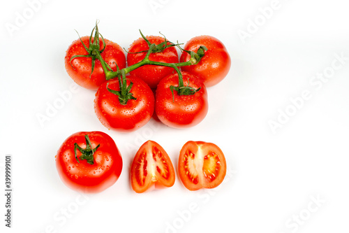 red tomatoes whole and cut into wedges