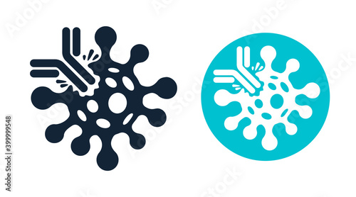 Antibody Y-shaped emblem - immune system icon photo