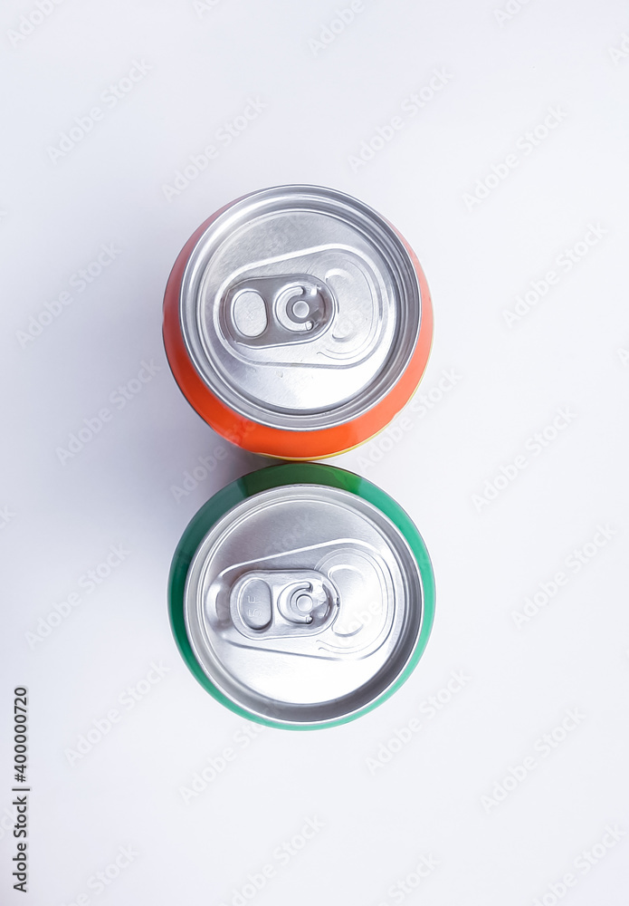 the top view of beverage can flavor orange and guava the top view of beverage can flavor orange and guava