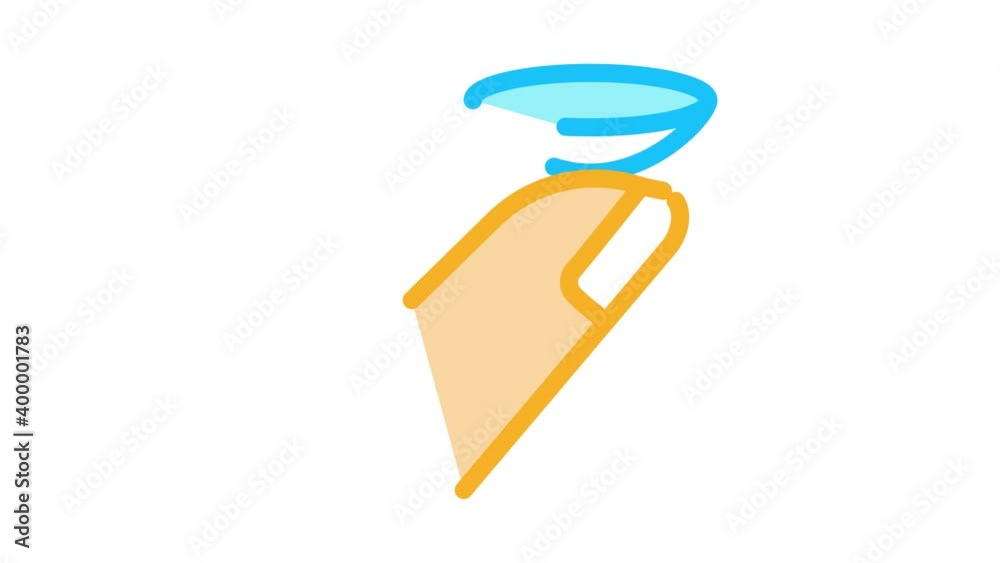 lens on finger Icon Animation. color lens on finger animated icon on white background lens on finger Icon Animation. color lens on finger animated icon on white background