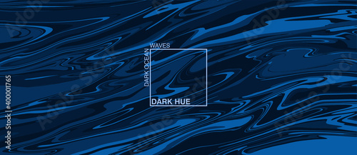Dark Ocean Hue Abstract Liquid Banner